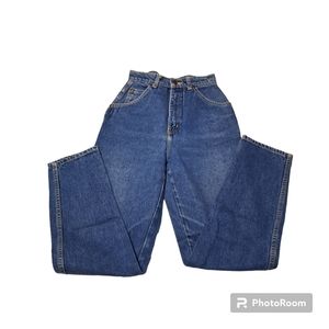Vintage 80s High Waist Rise Denim Mom Jeans Size 5 Blue
